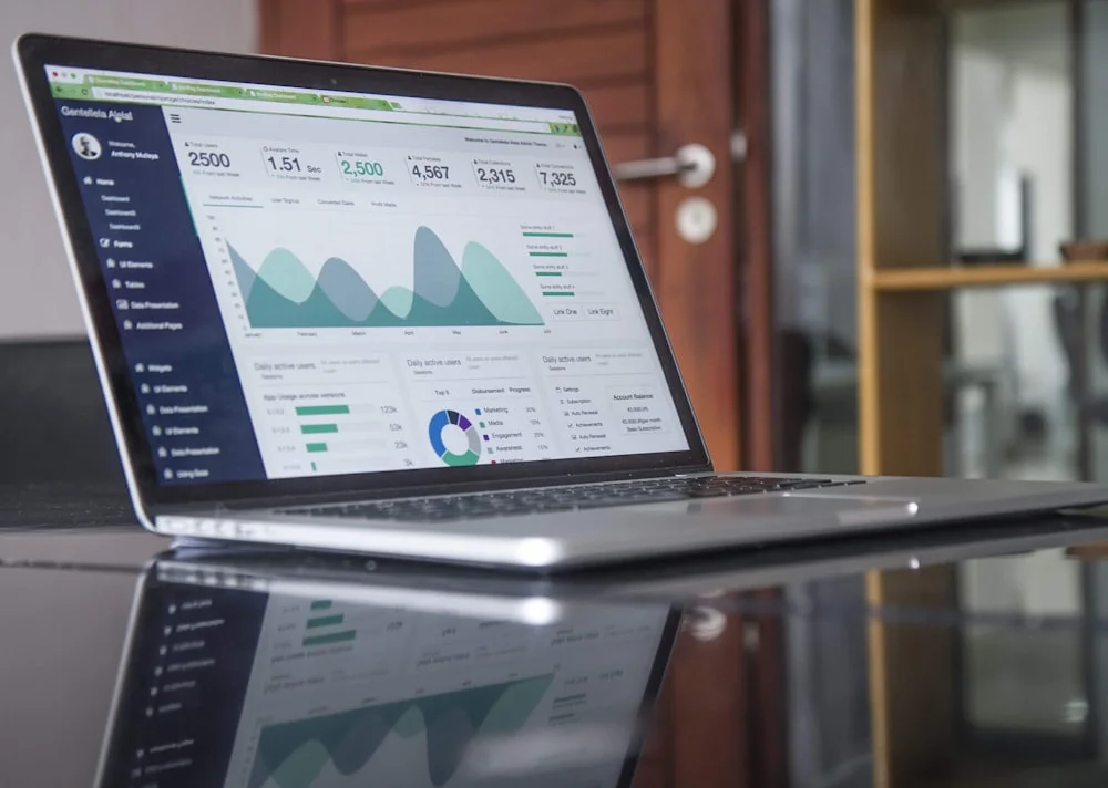 Analytics data visualization on modern display